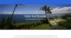 Desktop Screenshot of halekaihawaii.com